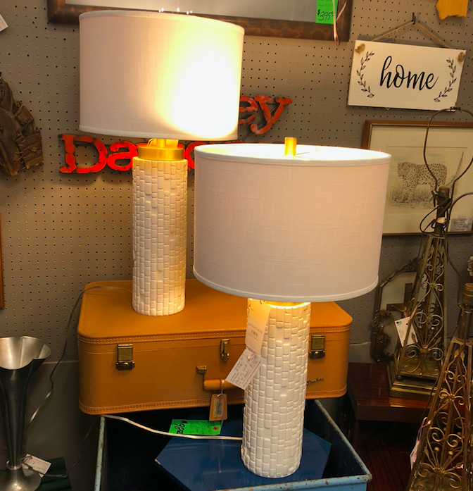 Pair of handsome white lamps -- shades included at GasLamp Antiques, booth B317 for $186! GasLampAntiques.com / 615.297.2224

#gaslampantiques #lamps #antiques #homefurnishings #shoplocal #shoponline #nashvilledesigndistrict #nashvilleantiqueshopping #calltopurchase