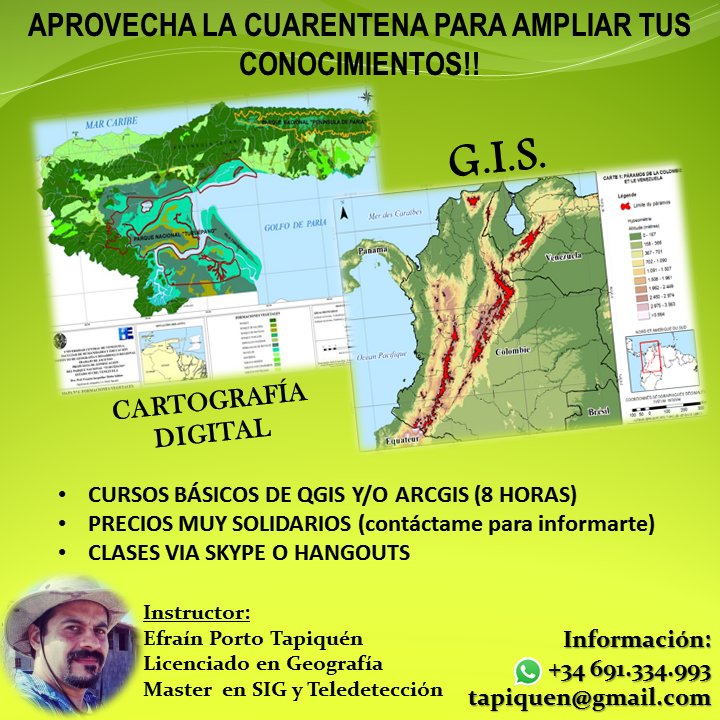 Necesitas ayuda o asesoría en tu proyecto de #QGIS? Quieres refrescar conocimientos? Buscas optimizar los procesos de análisis de las variables de tu proyecto? Quieres aprender más sobre los #SIG? Contáctame: api.whatsapp.com/send?phone=346…
