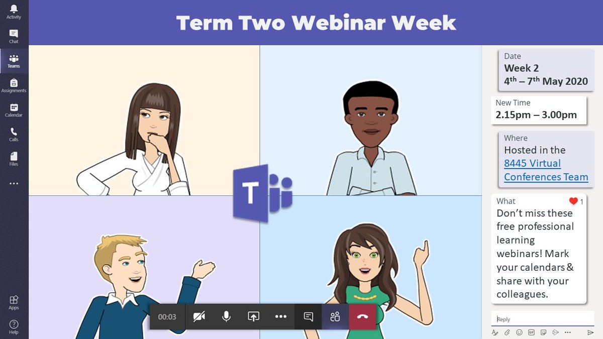 Save the date for CEWA's Term 2 Webinar Week. Free professional learning webinars available to all 4th - 7th May 2020 each day from 2.15pm - 3.00pm. Click links below to join the team.
CEWA Staff: bit.ly/virtualconfere… 
Non-CEWA Staff: bit.ly/CEWAGuestForm
