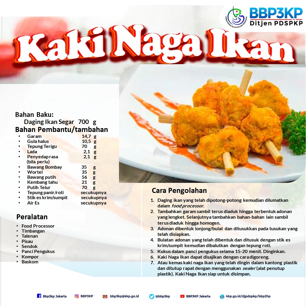 #sobatbalbes, yang masih bingung masak apa hari ini, yuk cobain menu Kaki Naga Ikan berikut. Cara bikinnya mudah, dan pastinya disukai oleh semua anggota keluarga. Selain itu Kaki Naga Ikan juga dapat disimpan dalam freezer, jadi kapan pun #sobatbalbes mau, tinggal goreng deh.