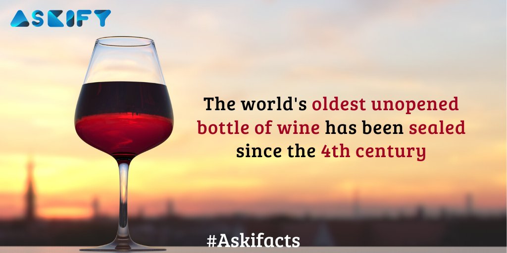 Askifyqna's tweet photo. Oldest Wine Bottle!
#askifacts #askify #facts #factsdaily #wine #winefacts #oldestwine #winebottle #oldestwinebottle #winebottlefacts #oldestwinebottlefacts #fourthcentury #longtime #sealed #winebottlesealed #sealedwinebottle #sealedwinefacts #factthursday https://t.co/xbUBjIi2Mg