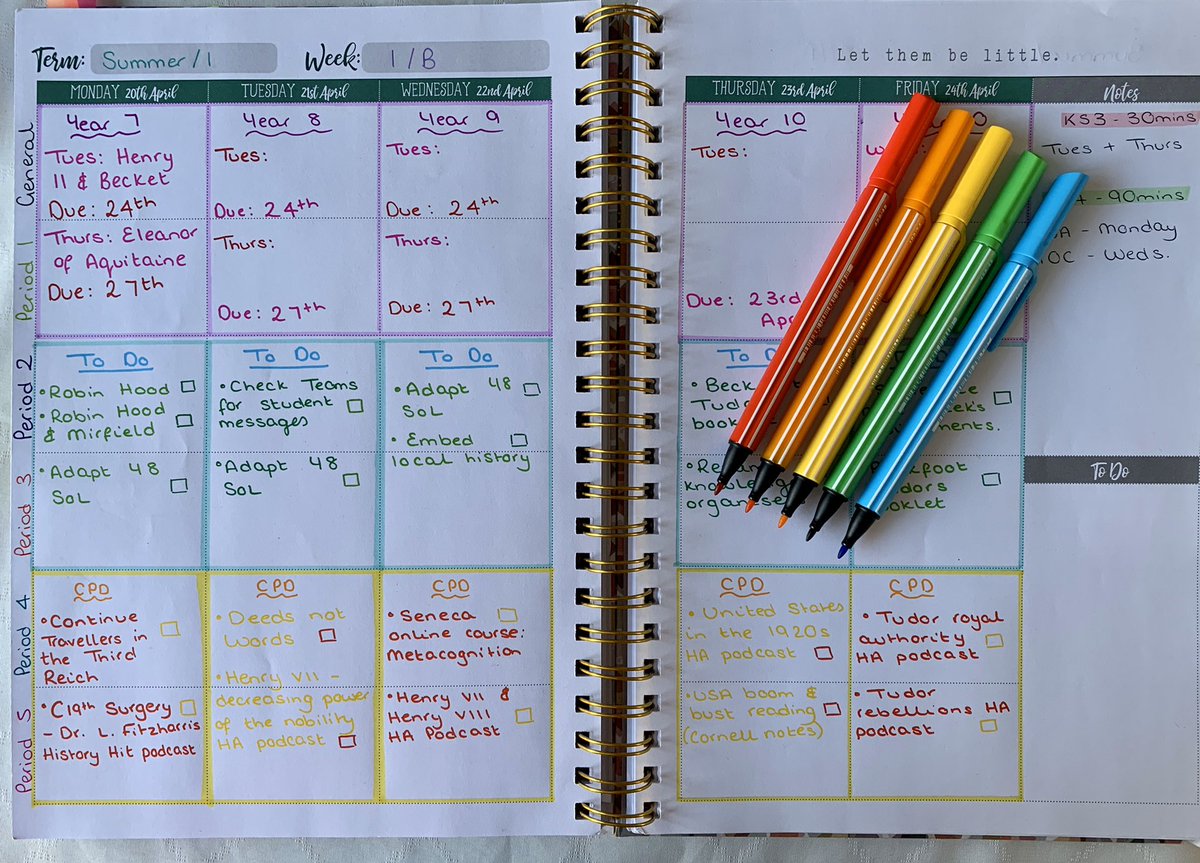 AmyLowde93's tweet image. Still technically on the Easter “holidays” this week but trying to stay productive by planning out #mytptcweek so I can hit the ground running next week @TPositiveTC