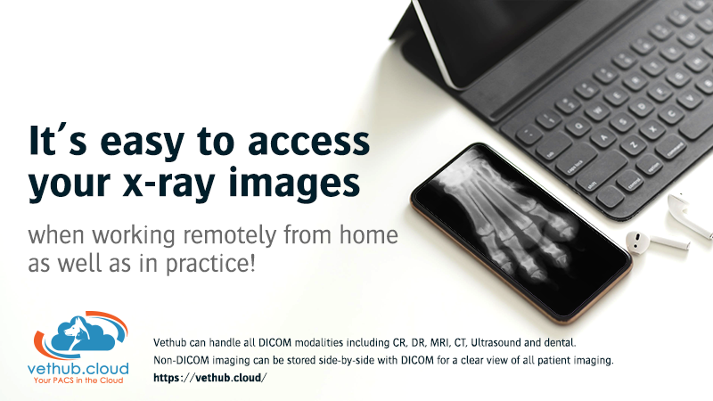 VethubCloud's tweet photo. For our VetHub customers – it’s easy to access your x-ray images from your VetHub Cloud PACS account when #workingfromhome as well as in practice – if you need any assistance with this please contact us on support@vethub.co.uk #HealthyAtHome #ThursdayThoughts https://t.co/TNNYmOTdlO