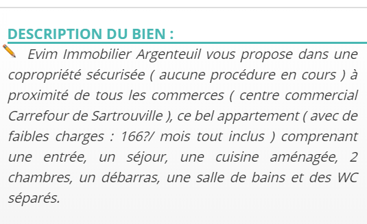 EvimImmobilier's tweet photo. [#ASAISIR] APPARTEMENT À SARTROUVILLE 3 PIÈCES 59.49M2 – 133000 € https://t.co/wlTpDR8zf9