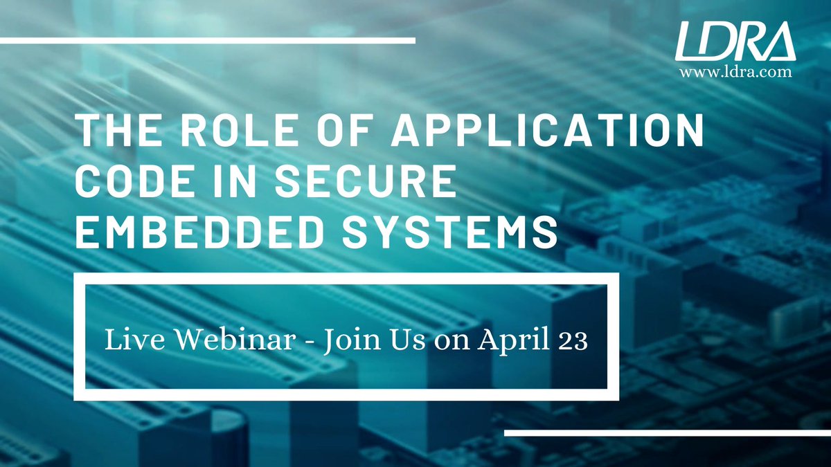 What are the key techniques that can provide assurance of #embeddedsoftware security? Attend our upcoming webinar to learn what constitutes an ideal #secure #embedded system.  ldra.com/events-webinar… #ldra #safecoding #securecode #SoftwareSecurity #MISRA #CERT #CWE #IEC62443