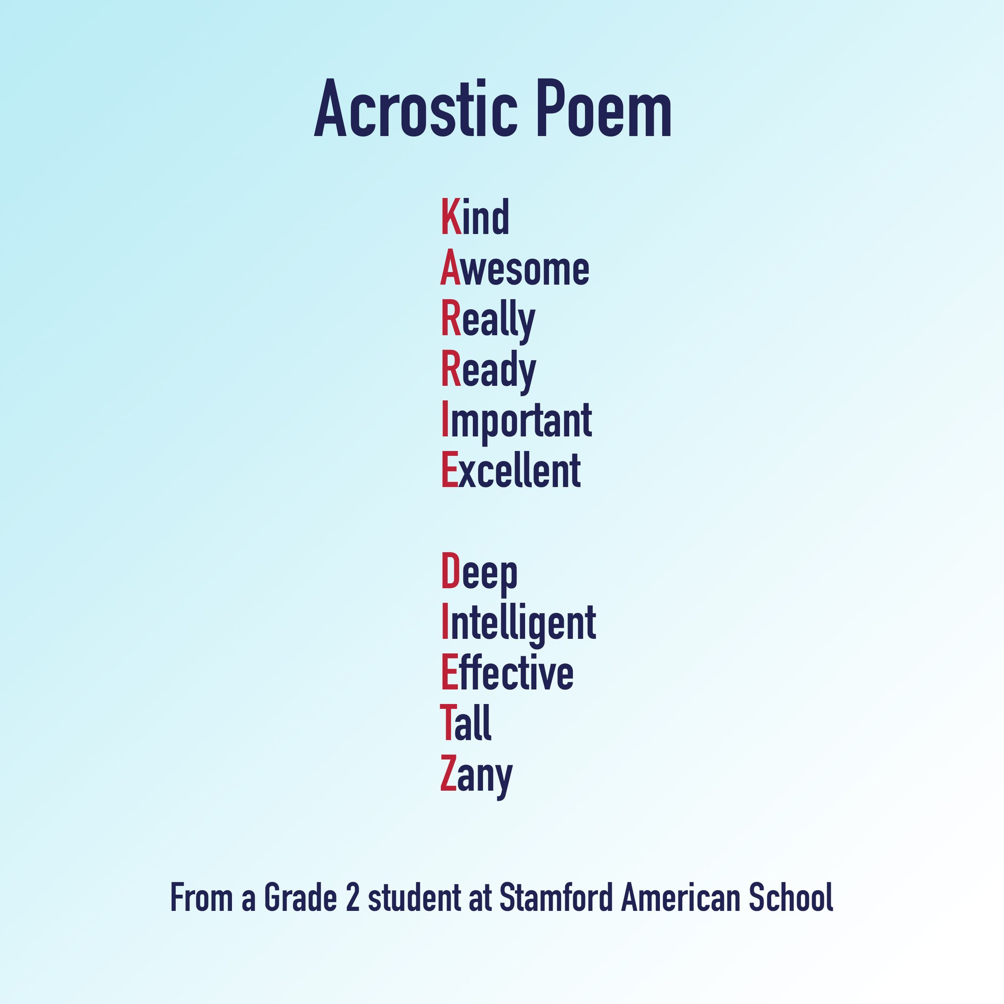 Stamford American School Hong Kong We Were Delighted To Host An Online Poetry Workshop With Sarah Brennan Yesterday During The Session She Introduced Children To A Number Of Different Poetry