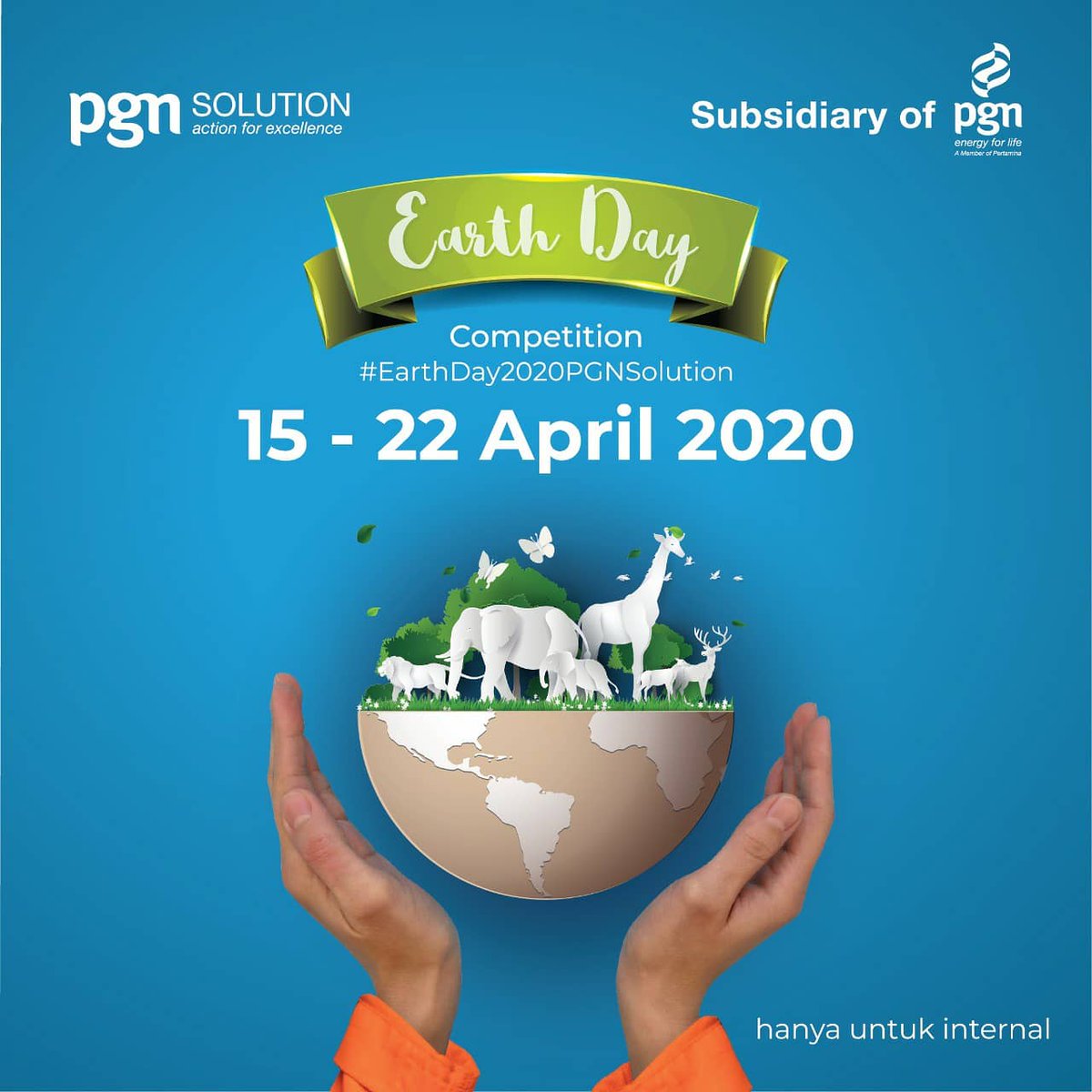 pgn_solution's tweet photo. PGN Solution sedang melaksanakan kompetisi #EarthDay2020Competition dalam rangka memperingati 50 tahun perayaan hari bumi dengan tema "Climate Action". Yuk ikutan! Caranya mudah loh! #PGNGroup #PGNSolution #Solutionation https://t.co/yK1Ehh6YOc