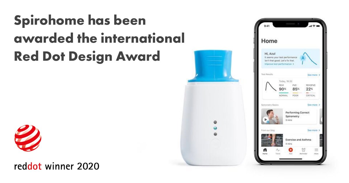 The 2020 Red Dot Design Award, 'established internationally as one of the most sought-after seals of quality for good design', has been awarded to @spirohome! Thank you @reddot for this prestigious award! #reddot2020 #reddotdesignaward #reddotawards #spirohome #productdesign