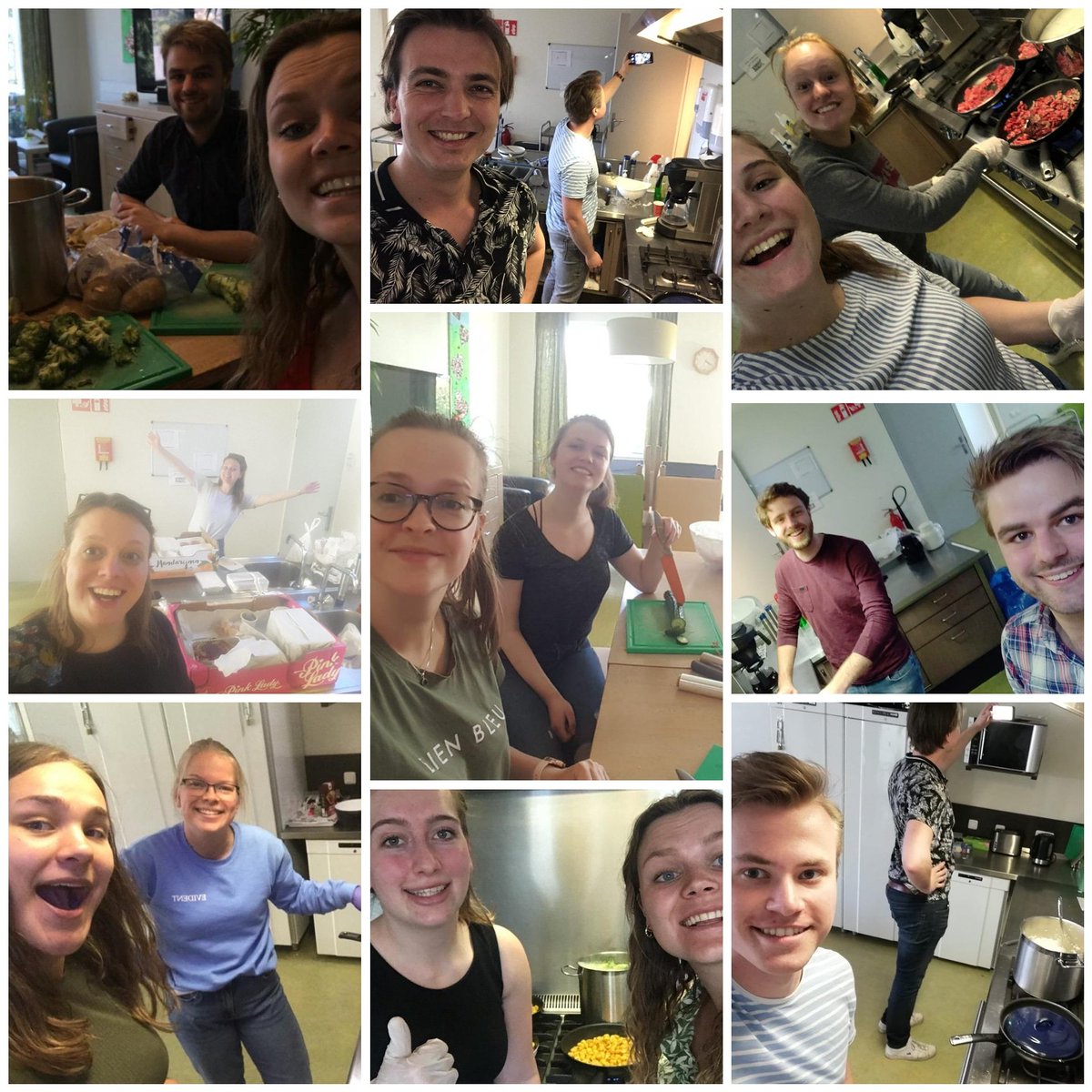 Deze T O P P E R S van <a href="/ASVTaste/">ASV Taste</a> staan gewoon iedere dag te koken voor de bewoners van de opvang het <a href="/Legerdesheils/">Leger des Heils</a>! Ze doen dit al vanaf het begin van de lockdown en gaan de hele maand nog door. Geweldig!
#daslief #nietalleen #koken #samensterk #vrijwilligerswerk #studenten