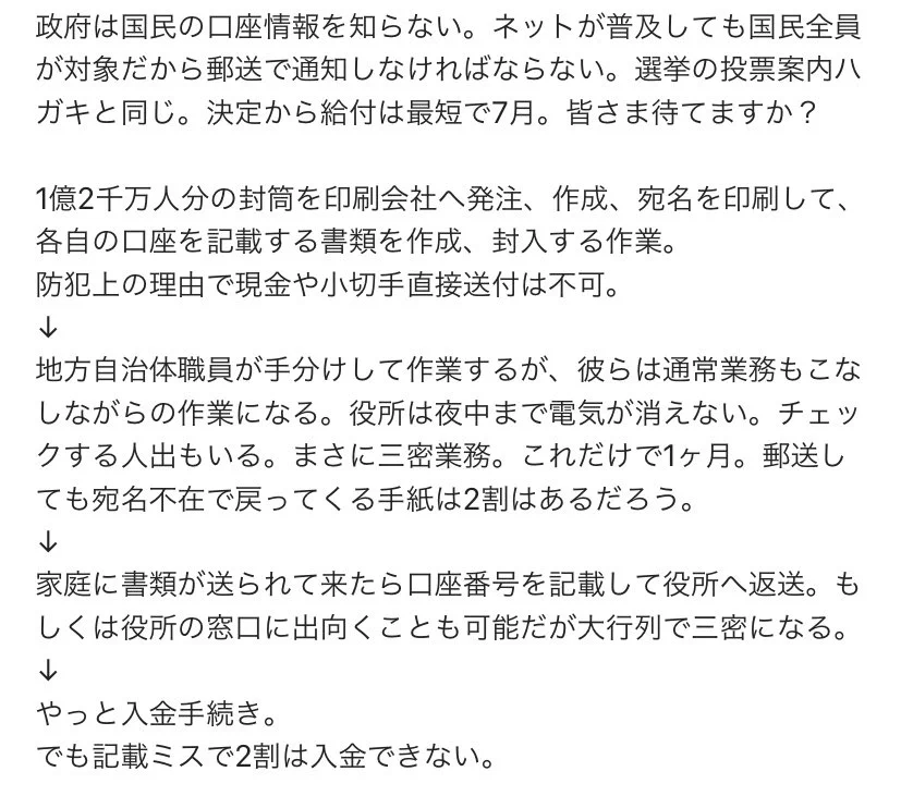 現金給付には問題点が？政府が一律10万円給付を躊躇する理由！