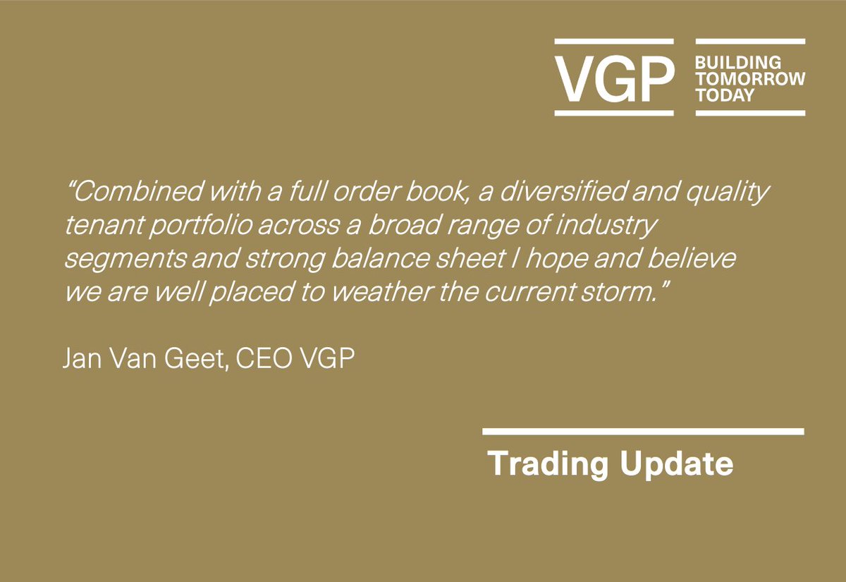 VGP_Parks's tweet image. Today we published an update on operating performance for the first three months of 2020. We also announced plans for a new #partnership with Allianz Real Estate for the development of the VGP Park Munich. Read the full update here: vgpparks.eu/en/newsroom/in…