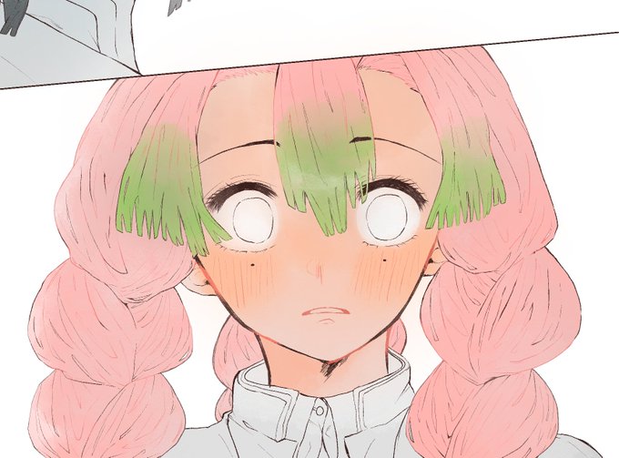 花咲林檎さんがTwitterに投稿した甘露寺蜜璃(鬼滅の刃)のイラスト。