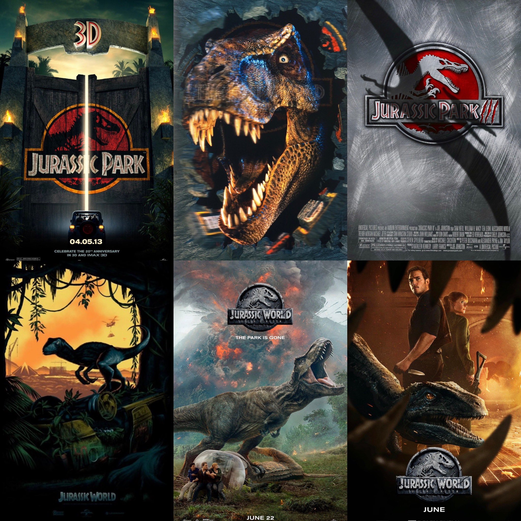 Brycen Roberts on Twitter: "Q: What Is Your Favorite Jurassic Park / World  Poster So Far? • If The Poster You Like Isn't In These Collages, Post It  Down Below. https://t.co/tRYsT9w6Mh" /