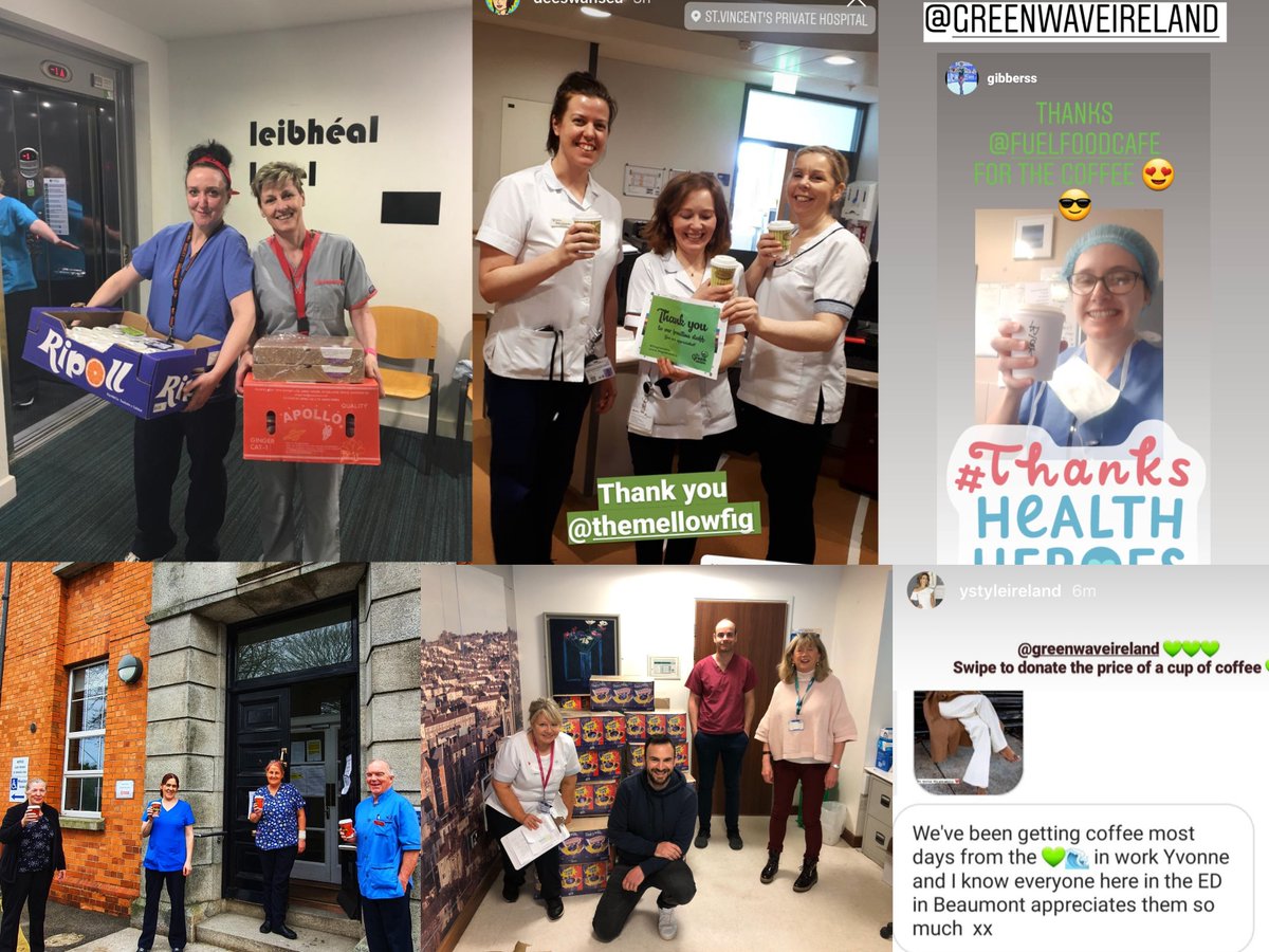 We are so pleased to be able to provide a little moment of relief for staff on the frontline. Please help us to keep doing what we're doing and donate the price of a coffee now.💚🌊 #thegreenwave <a href="/BookshelfCoffee/">BookshelfCoffeeHouse</a> <a href="/theshirekillar1/">The Shire</a> <a href="/fuelclontarf/">fuelfoodclontarf</a> 

gofundme.com/f/the-green-wa…