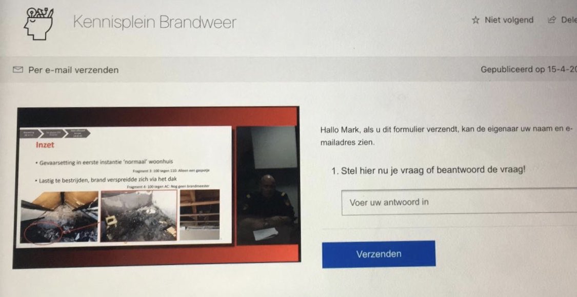 YvetteGeusendam's tweet photo. Gisteren de eerste livestream voor onze collega’s georganiseerd! Leren van incidenten door het delen van ervaringen👊🏻 #vakbekwaamblijven #woningbrand #kennisdelen https://t.co/XLd4BqHSzu