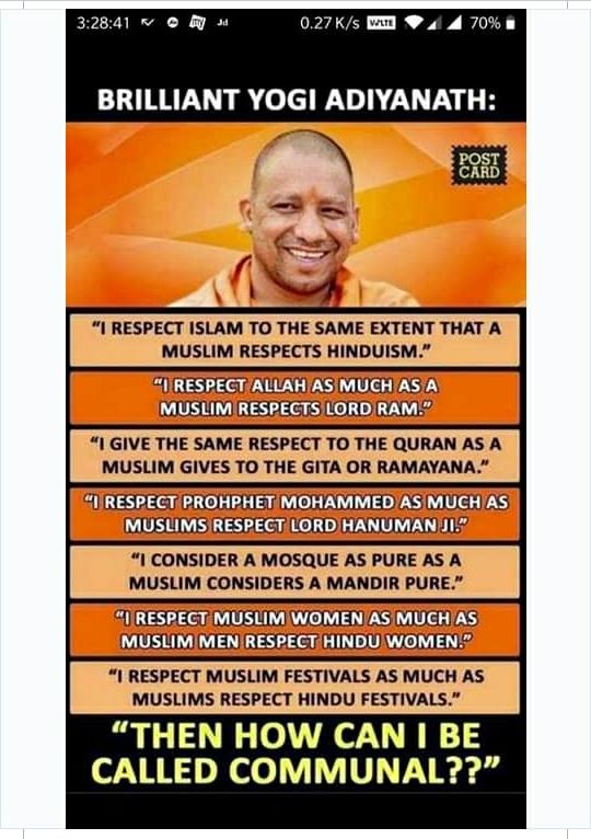 AakashNirvan94's tweet image. And still people call him a #racist I wonder if he's a racist with so many alikes with #muslims what would Muslims be called then... #selectivereporting #Presstitutes #GodiMedia_ShutUp @myogiadityanath @imartandyati @sardesairajdeep @SwarajyaMag @HinduismToday @hinduawakening