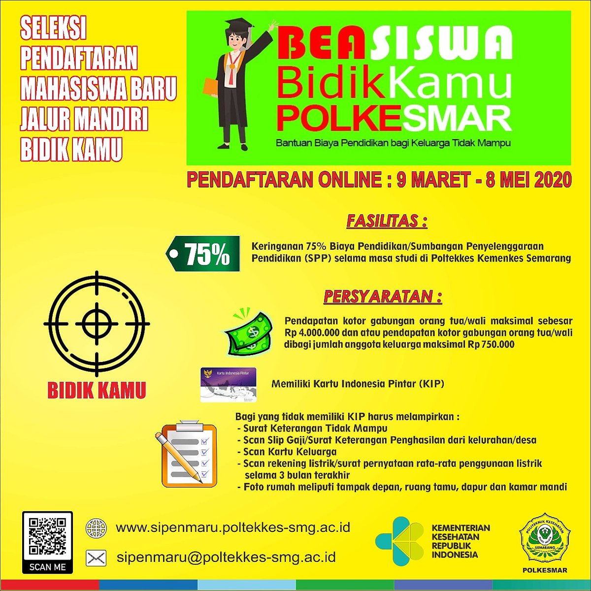 Poltekkessmg On Twitter Mari Bergabung Dengan Kami Di Poltekkes Kemenkes Semarang Pendaftaran Jalur Bidik Kamu Program Beasiswa Dari Polkesmar Informasi Lengkap Buka Web Sipenmaru Polkesmar Poltekkeskemenkessemarang Poltekkessmg On Twitter Mari Bergabung Dengan Kami Di Poltekkes Kemenkes Semarang Pendaftaran Jalur Bidik Kamu Program Beasiswa Dari Polkesmar Informasi Lengkap Buka Web Sipenmaru Polkesmar Poltekkeskemenkessemarang