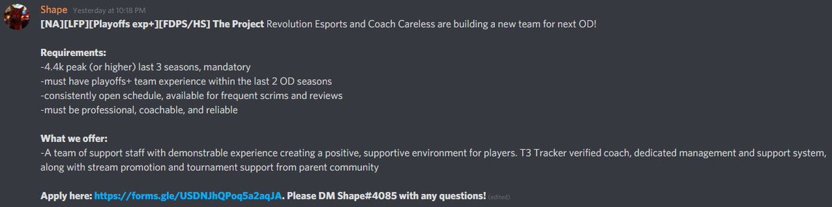 RVT_Shape's tweet image. The Project

When you want something, you should go for it. We want OD playoffs and beyond. Do you?

Apply here:  forms.gle/USDNJhQPoq5a2a…