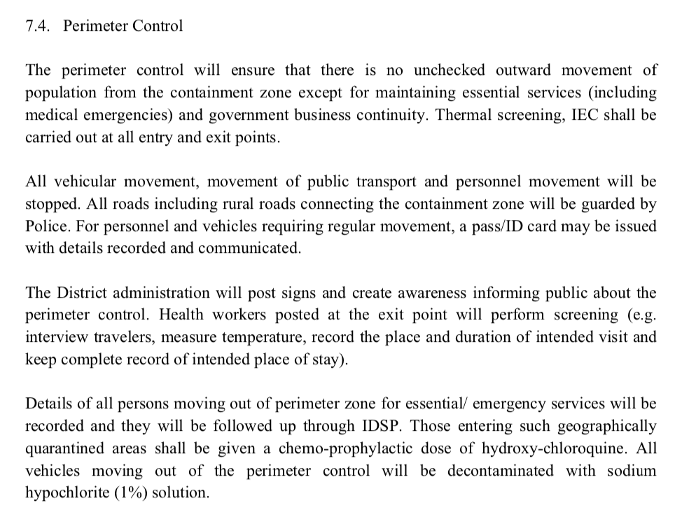 Now one of the key aspects of containment operations you have mentioned in the containment plan for large outbreaks is perimeter control, to bring all vehicular transport to a halt. 6/n