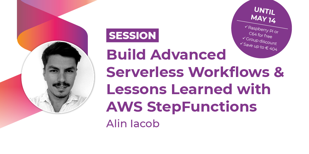 serverlesscon's tweet image. In this session, you'll learn about #AWS StepFunctions & all the benefits that come from using this tool. Find out more: ow.ly/JnBK30qye5Y #sla_con #serverlesscon