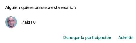 Please <a href="/Googleforedu/">Google for Education</a> solve the following situation: when a person outside the domain of an Edu center asks to enter a video call created from #GoogleClassroom, avoid receiving requests to join the meeting. It is very exhausting for the teacher to have to deny these requests.