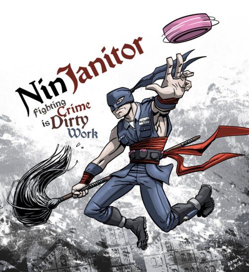 The polarization of macrophages is a complex process, but is simplified as follows:M0s have two main phenotypes - M1 and M2. Think of them as the ninja janitors ("ninjanitors") of your body:M1 = Pro-inflammatory ninja!M2 = Anti-inflammatory janitor!