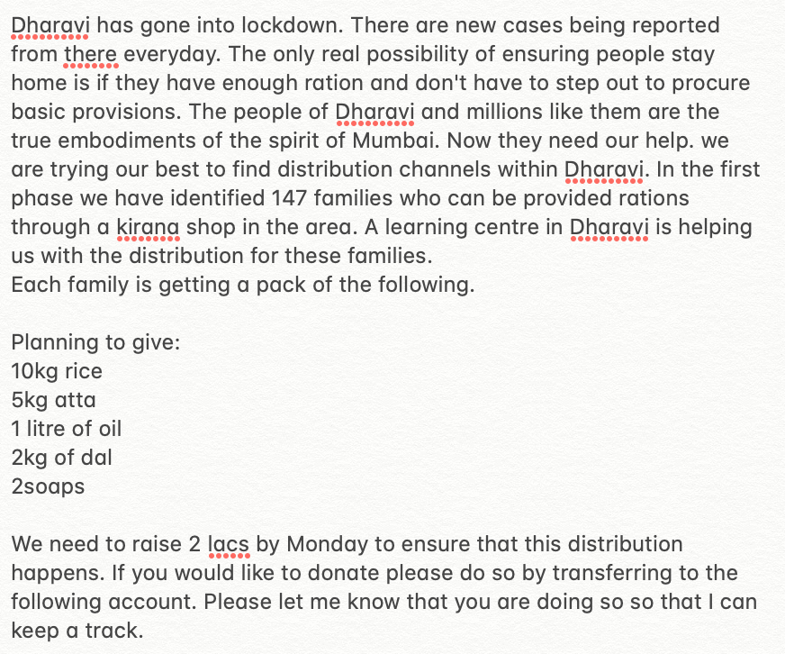  #Mumbai  #Dharavi has gone into lockdown. New cases reported everyday. People need basic provisions!An individual is coordinating with a kirana store to distribute provisions. DM me to be connected.