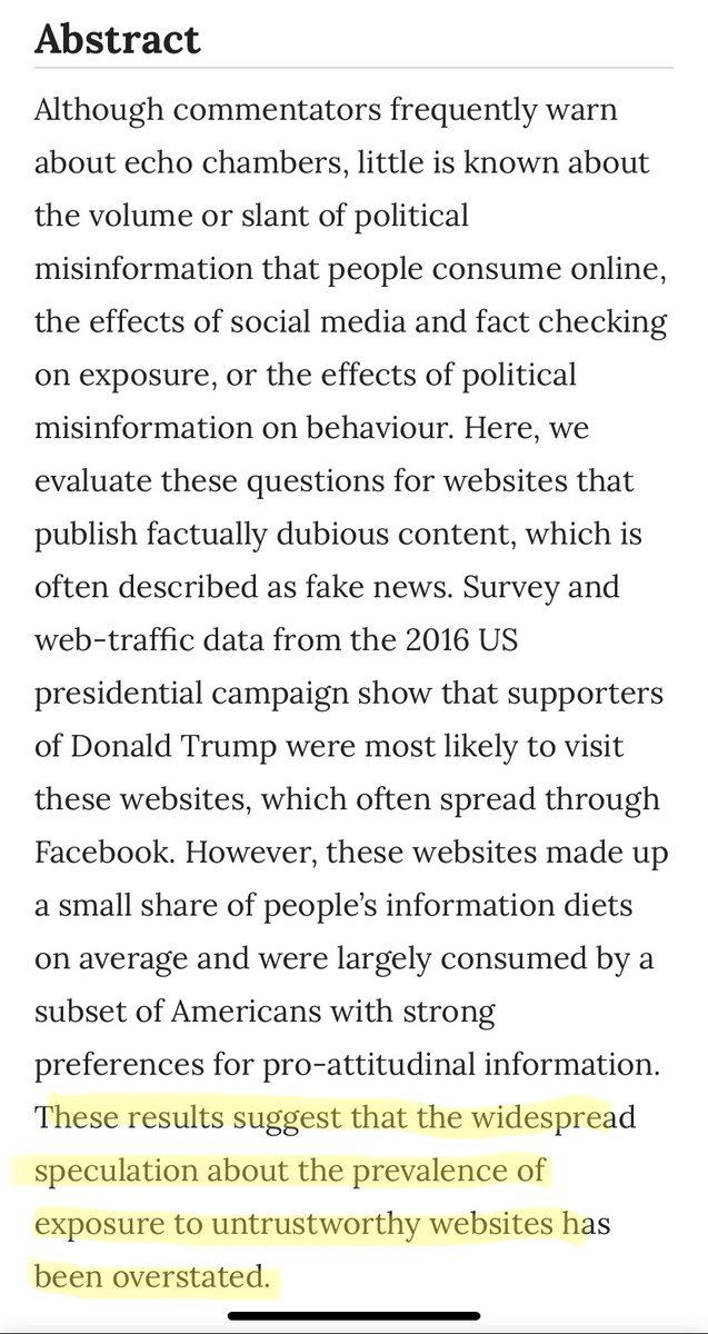 There have been tons of studies like this but they just get ignored https://www.dartmouth.edu/~nyhan/fake-news-2016.pdf