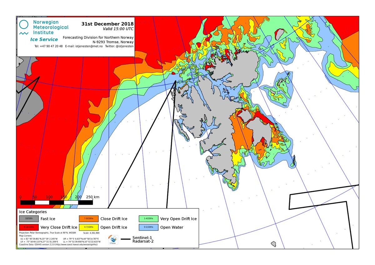 3/10 The ice edge is close and moving closer. Historically reaching its maximum in March. Time is critical!  @Kystverket (NCA) calls for aid from  @Kystvakten and their icebreaker CGV Svalbard. But this ship has only a limited amount of oil spill resources aboard.  #APP4SEA2020