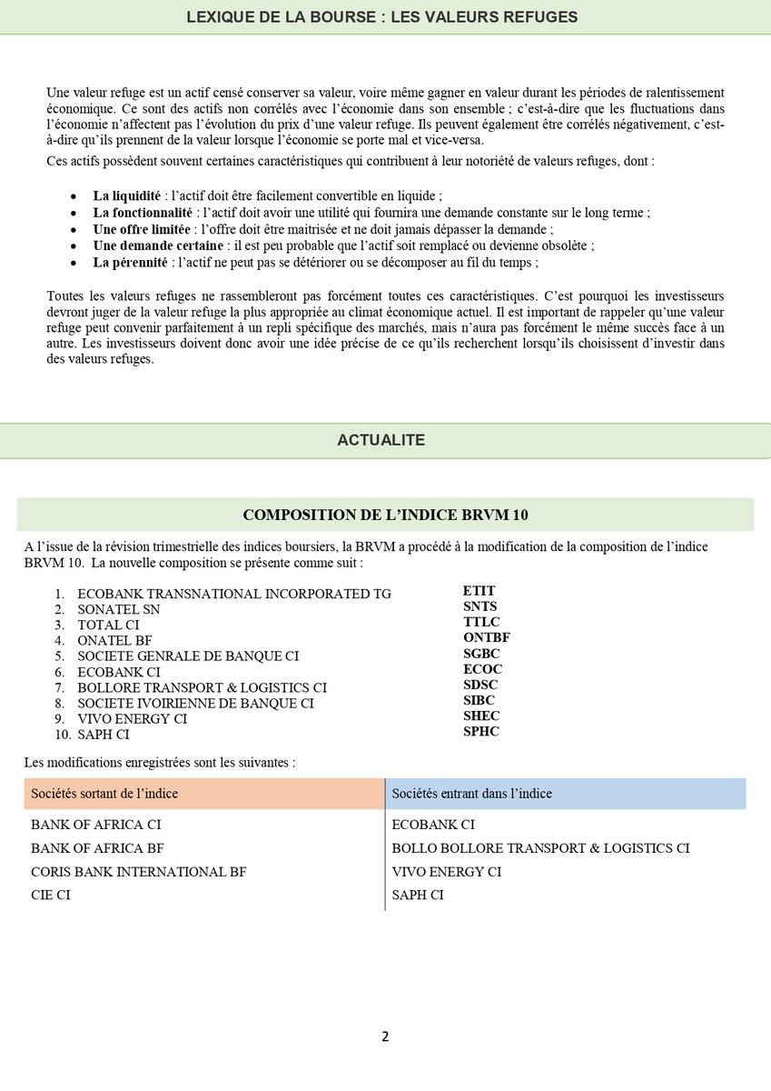 📈Bonjour à tous,
La Lettre Mensuelle du mois d'Avril 2020 aborde le thème de "La gestion de portefeuille en période de crise".
En page 1, les opportunités de dividende.
N'hésitez pas à poser vos questions.
Bonne lecture et continuez à respecter les gestes barrière📈