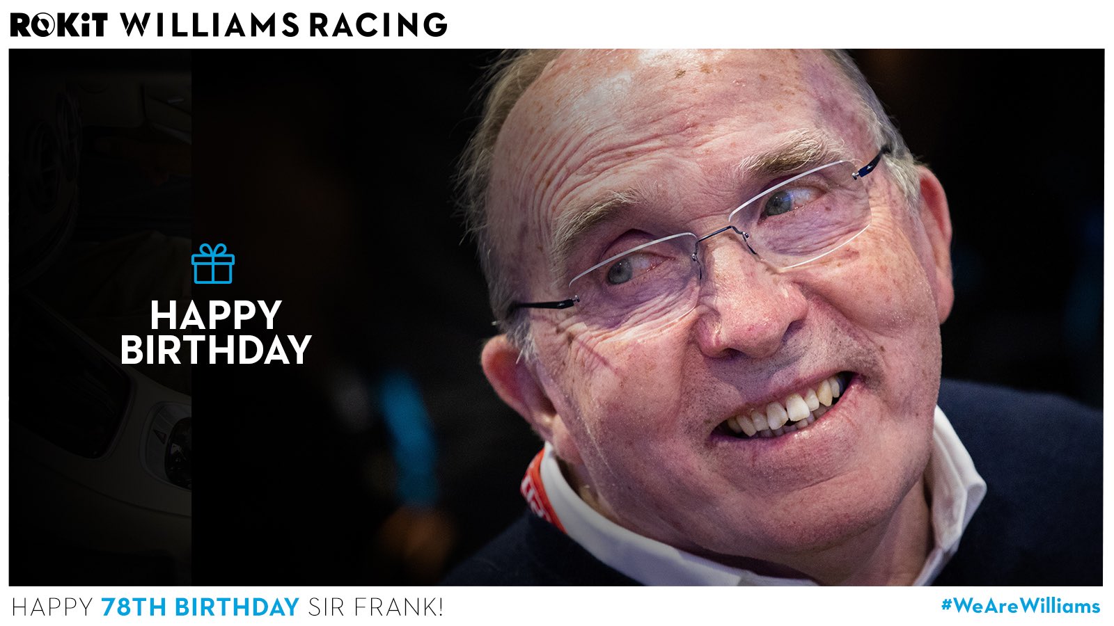 Happy Birthday to resident Sir Frank Williams. F1 legend. From  