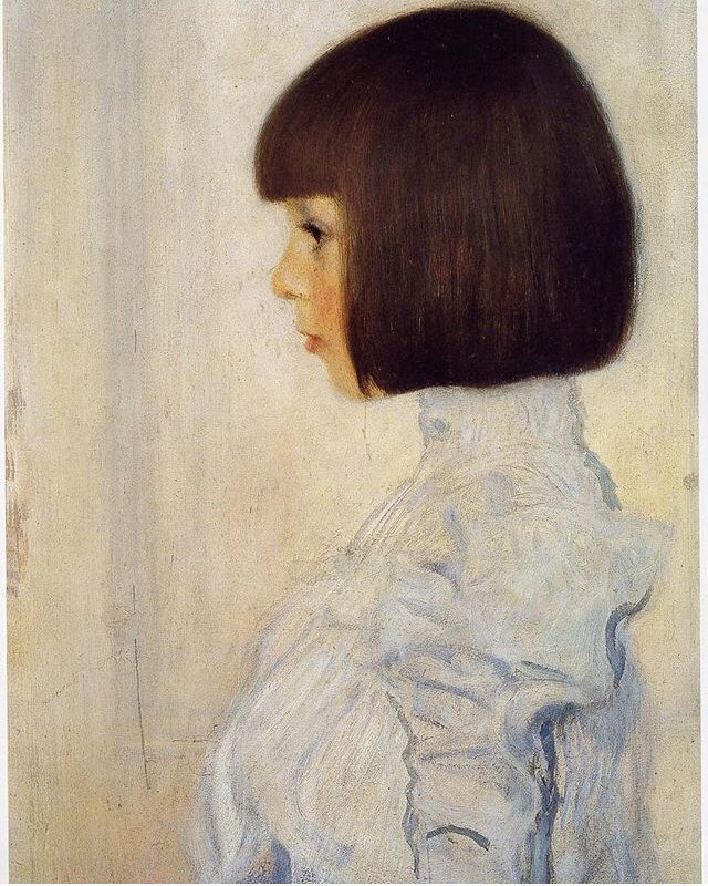 The Portrait of Helene Klimt by Gustav Klimt (1898) composition inspired by James Whistler