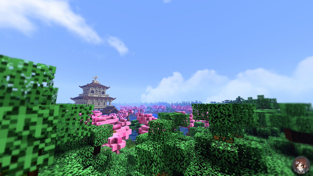 猫のみんと 作品名 零れ桜と金閣寺 Pe バニラ 作成人数 1人 初めて和風建築をしました 花見に行けない時期だからこそ桜にしたのは良かったと思います 感想書いてくれると喜びます ドズクラ建築コンテスト マイクラ Minecraft バニラ