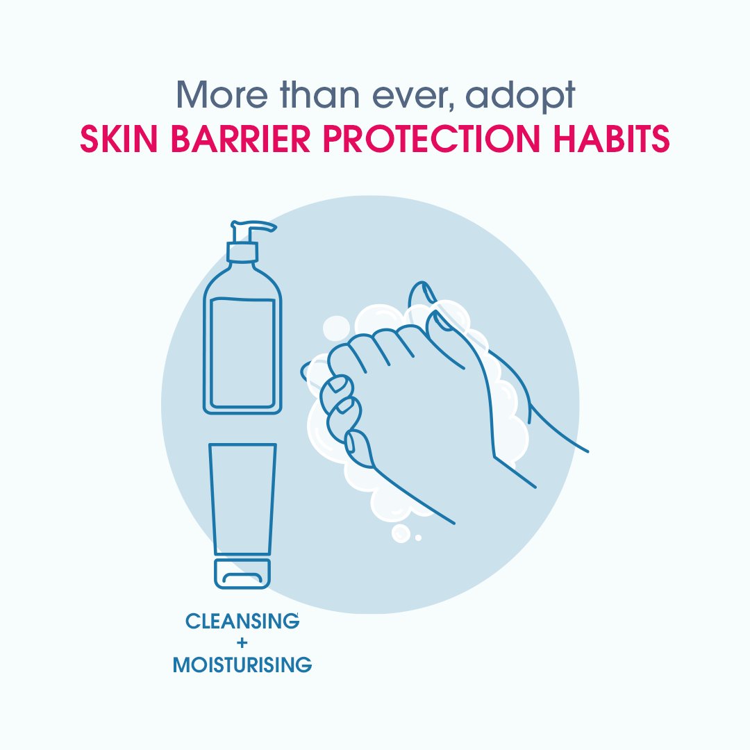 2 essential steps to #protectyourskin barrier: 😷💦+🧼+🧴
1. Cleanse first
2. Moisturise generously

2 simple habits that will help your skin preserve its LONG-LASTING &amp; NATURAL protective barrier!

Any #skincare questions? Please DM us or visit our website's YOUR SKIN section.