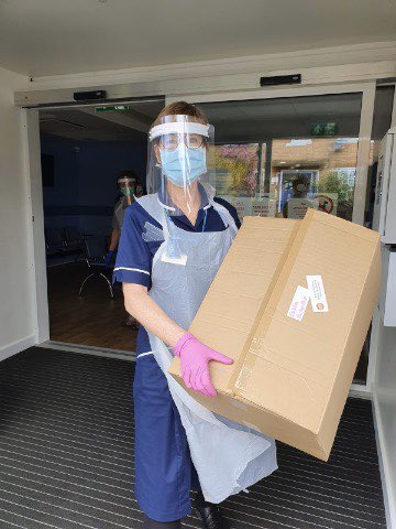 peoplepowered20's tweet photo. Our East of England team have been busy delivering PPE accross Norwich &amp; surrounding areas incl 100’s of generously donated shoe covers. 
And because everyone needs access to tea &amp; coffee, we dropped off a few borrowed coffee makers for #NHS staff in temporary #yellowsites too. https://t.co/wkXE0M70u6