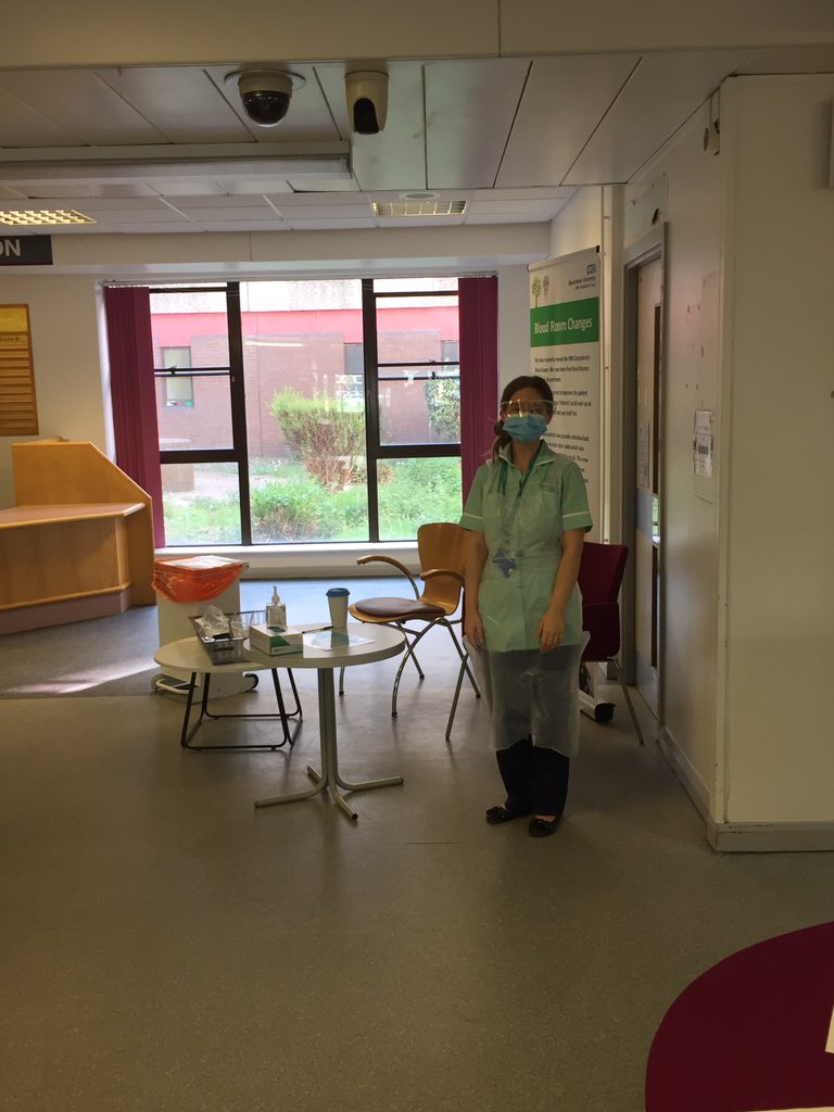 MRITransplant's tweet photo. Further to our continued work in clinic we now have dedicated car parking for Tx clinic patients. When you arrive you will have your temp taken, be given a visor &amp; 😷 and guided round our one-way system of rooms, including bloods, pharmacy and the doc (if you need to see them) https://t.co/HP26PGC00S
