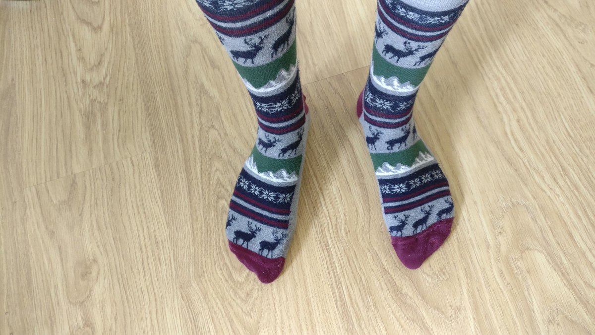 Lockdown benefit #213 - it's totally OK to wear Christmas socks in April.
I hope everyone is safe &amp; well.