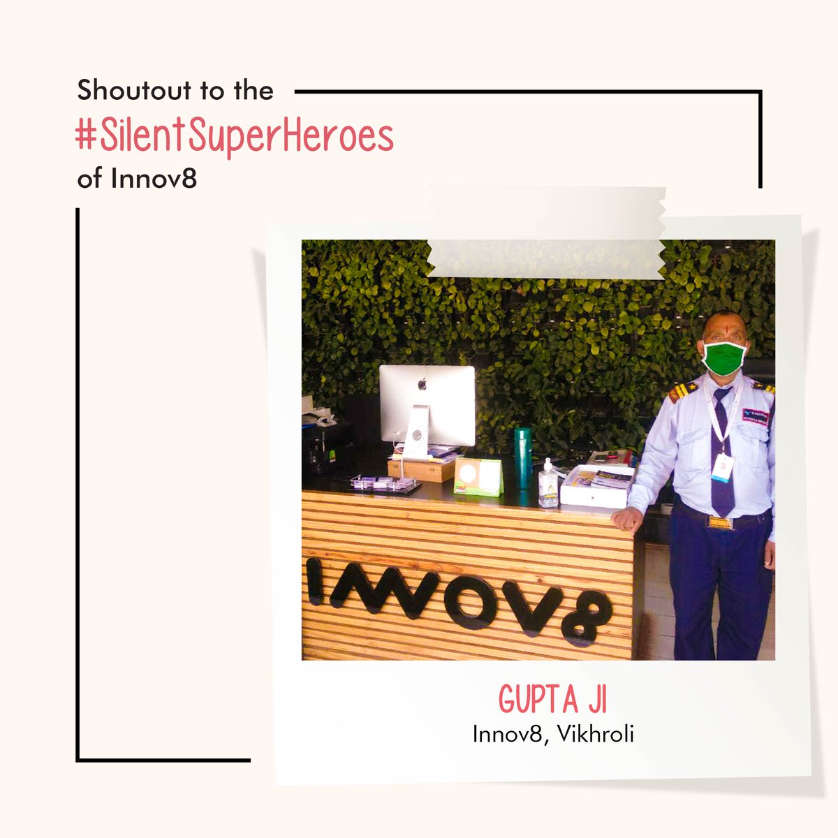 innov8cowork's tweet photo. We are grateful for the services of #SilentSuperHeroes of Innov8 who are working round-the-clock to keep your workstations safe.

#RealSuperHeroes #Corona #Coronavirus #CoronaCare #CoronaRelief #StaySafe #StayIn #covid19 #Stayhome https://t.co/WF7BMDbgqP