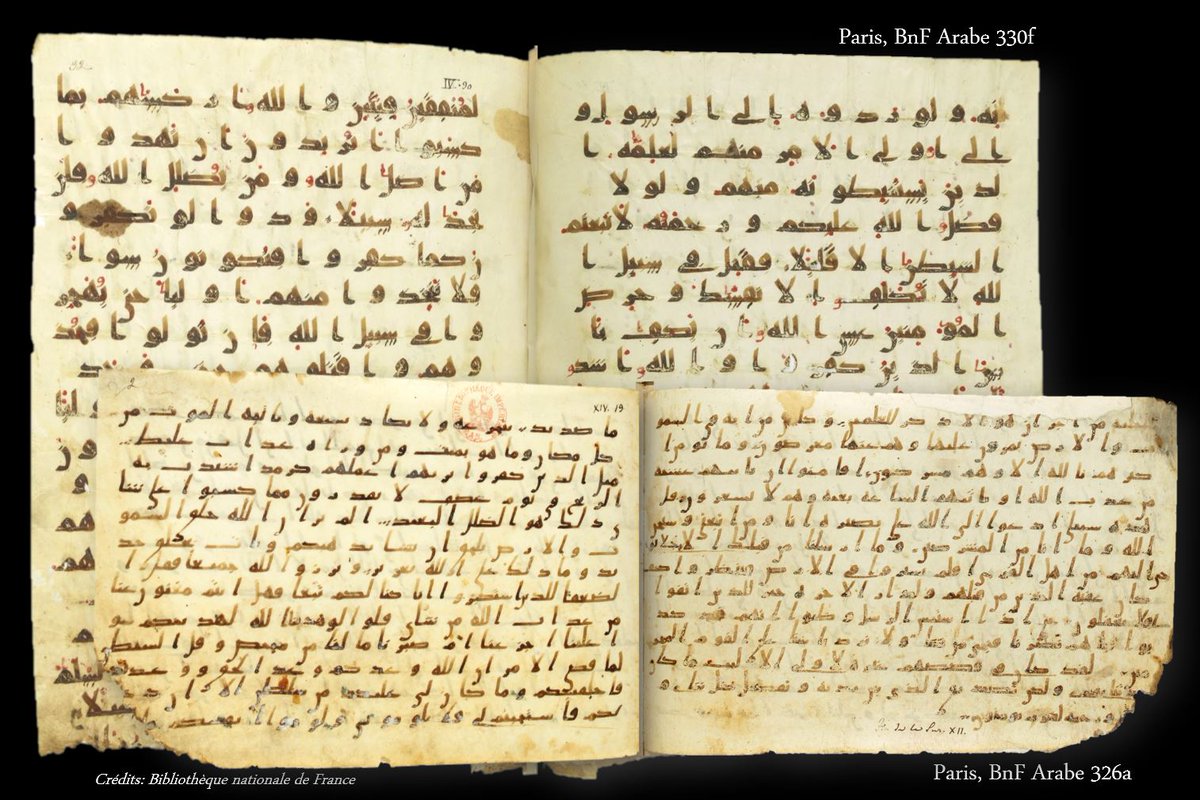 3/10. CA1 is a medium-size volume, different from the early Qur’āns as the Birmingham one. Actually, CA1 is exactly half (in height) of a standard Professional Hijazi or early Kufi volume. As I see it, that could explain its horizontal orientation: https://twitter.com/CellardEleonore/status/1222486754361532416?s=20