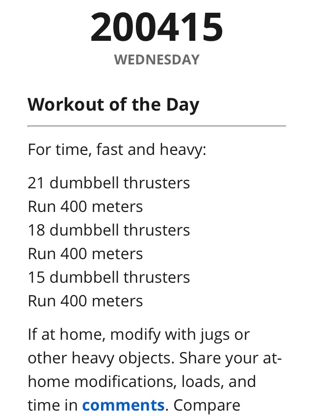 AbbieThomasson's tweet image. I’ve not done any CrossFit for 9 months 😔 I registered for daily workouts and this was my 1st 🙌 My drive is not quite 400m 😜 so added an extra run with 12 thrusters. Warm up included a yoga sun salutation, air squats, practice run and some lazy burpees #keepmeaccountable
