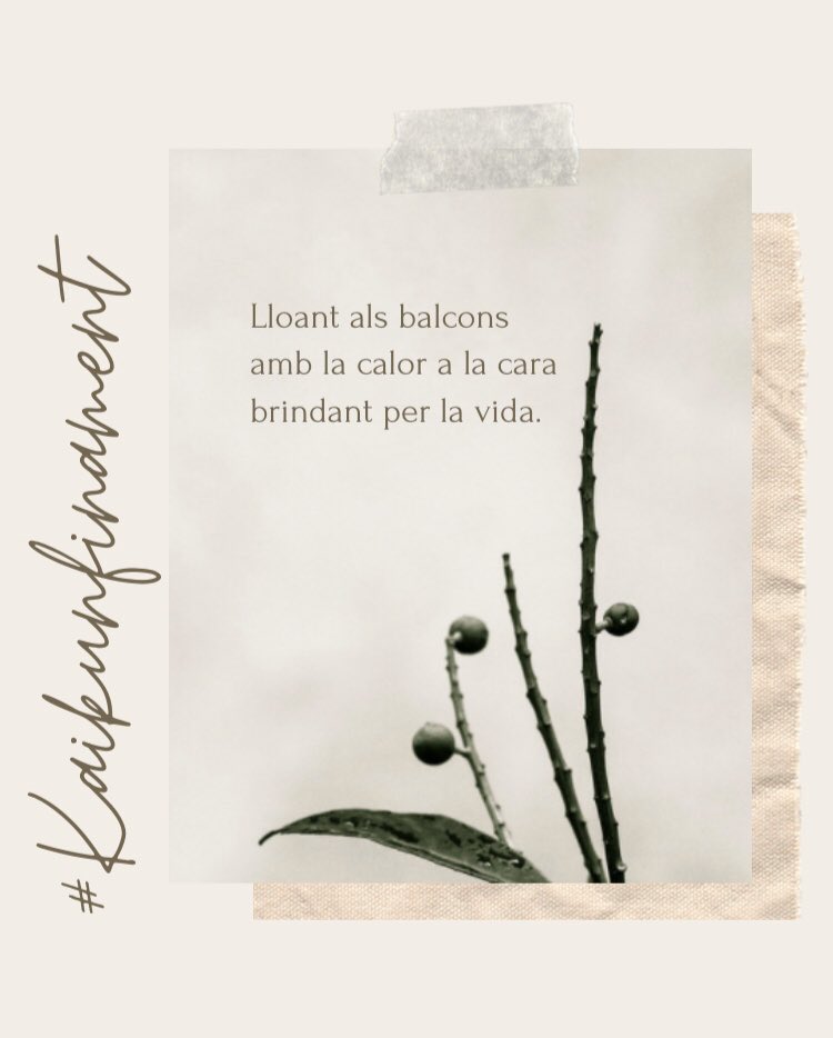 mariamallolg's tweet photo. Si Sant Jordi🌹no ve a nosaltres, nosaltres anem a Sant Jordi. Proposo expressar les experiències viscudes durant el #confinament en format #Haiku🇯🇵 i emplenar Twitter de cultura. 

Jo nomino a: @BermejoJudit @ErikRoTu @gerardportas17 

Aquí el meu haiku: 
#haikunfinament https://t.co/GUkm4Gu0Db