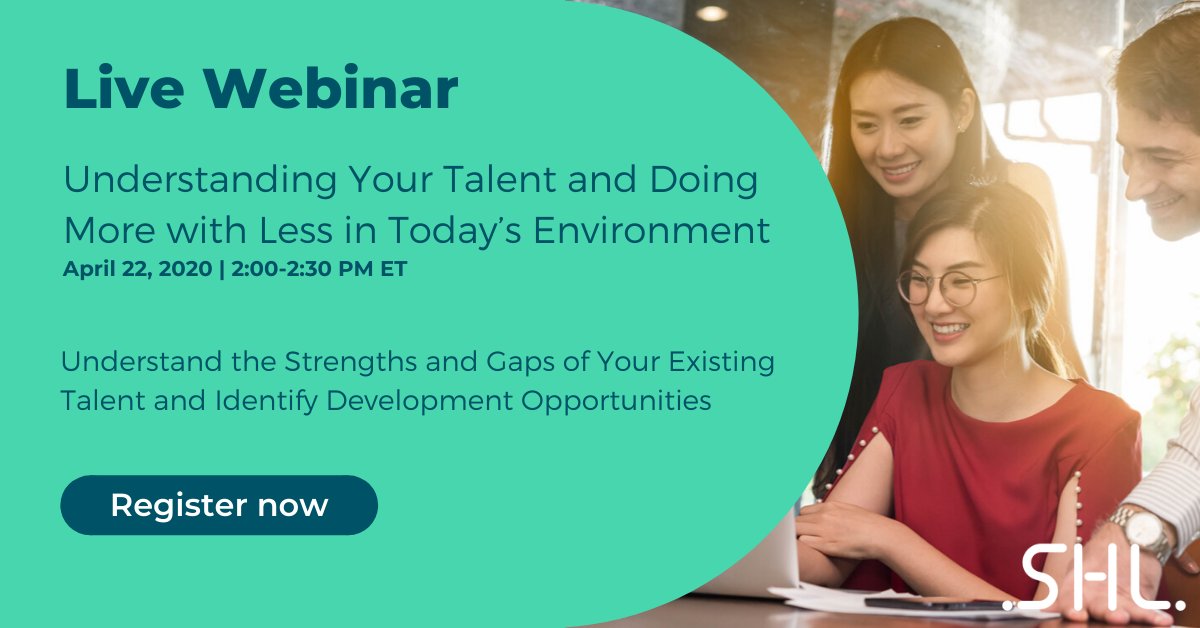 SHLglobal's tweet photo. In today’s unpredictable environment, it’s critical to understand the strengths and gaps of your existing #talent. Learn how SHL’s Workforce Review can provide insights into future #performance and identify development opportunities. Register now: https://t.co/OSccaKx6yp https://t.co/RKOBMpxoJ0