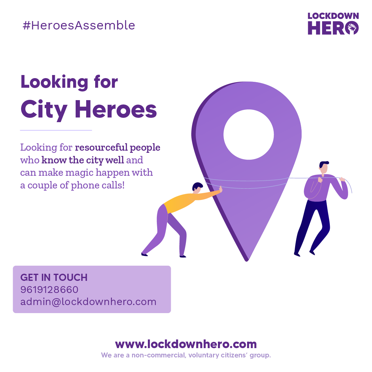 LockdownHero's tweet photo. #Friends, #citizens, #countrymen, lend us your skills! 
If you're quick on your feet and know your way around a phone, we're looking for you! 
You'll be the first line of help in getting supplies to people who need them, so if this interests you, drop us a line! #HeroesAssemble https://t.co/XNrq2QkOas