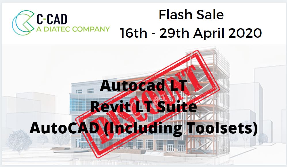 CCadIreland's tweet photo. Flash Sale Alert! With Bonus Bundle Offer!!

Save Big on #AutoCADLT #REVITLTSUITE and #AutoCAD. 
Last Date: 29th April 2020

Avail Now: https://t.co/AxKWI4uQ2x 

#TeamCCAD #Offers #flashsale #sale #revitireland #bimireland #aec https://t.co/2KBGMD19E5
