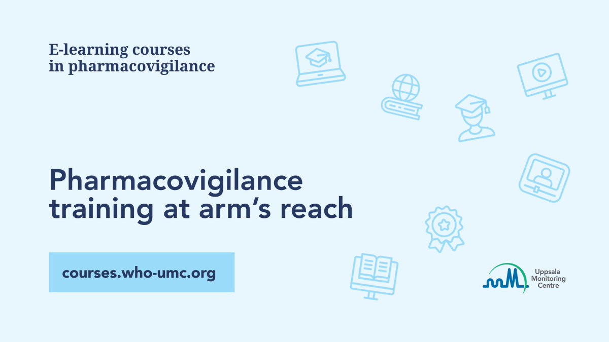 UMCGlobalSafety's tweet photo. Now that home isolation has become a reality for so many and we’ve got more time on our hands, why not spend some of it to learn something new? Our free e-learning courses in #pharmacovigilance are open to anyone, from anywhere in the world! Sign up here: https://t.co/MWVFHp5j0N https://t.co/1UON9ORbar