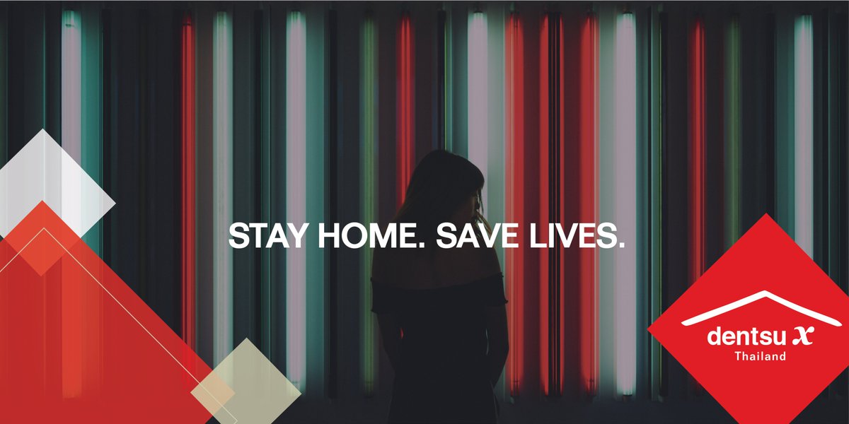 dentsuXTH's tweet photo. We are joining leading brands worldwide encouraging everyone to stay home.

By staying at home, you’re doing your part to confront this pandemic and minimize community spread of COVID-19. 

#StayHome
#dentsuXThailand
#ExperiencebeyondExposure https://t.co/Yxu1CtlIUp