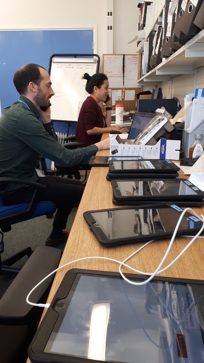 i_martin_'s tweet photo. @oduxbury @gctse with @anu_obaro @StMarksHospital @LNWH_NHS busy rolling out #stayconnectedLNWH #atouchaway allowing patients to facetime their relatives during #COVID19 https://t.co/RmkEDf2gcS