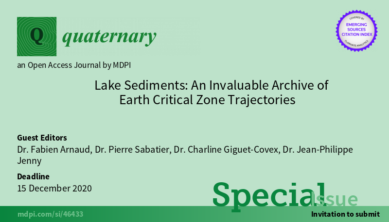 Quaternary_MDPI's tweet photo. #mdpiquaternary Special Issue: "#LakeSediments: An Invaluable Archive of #Earth #CriticalZone #Trajectories" led by Dr. Fabien Arnaud et al. Welcom for contribution: https://t.co/43iPNC3zNI #Climate #HumanImpacts #Geodynamics #Biodiversity @CNRS @Univ_Savoie @INRAE_France https://t.co/HUkUowuTHE