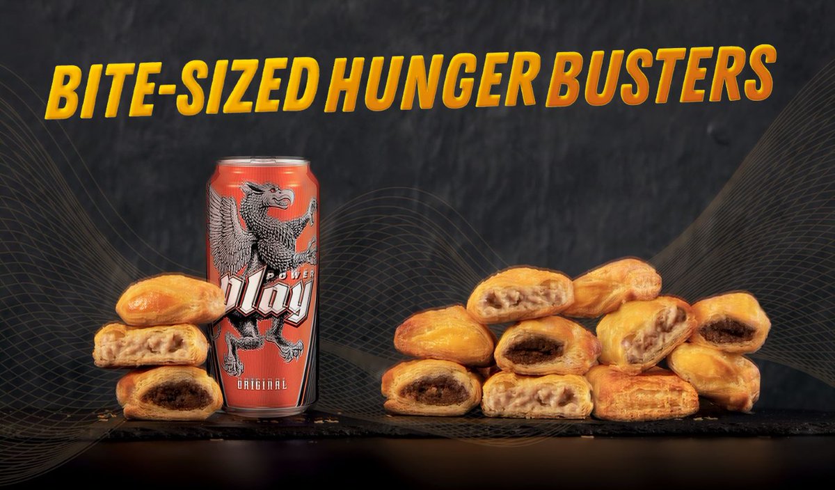 Working late nights and long hours? We got you delicious hunger busters! Choose between Beef / Chicken or Cheese flavoured Pie Bites and a Power Play to keep you on-the-go! #CornerBakerysa #Staysafe #OnTheGo #Convenience #Weareinthistogether #ServeOurFrontliners