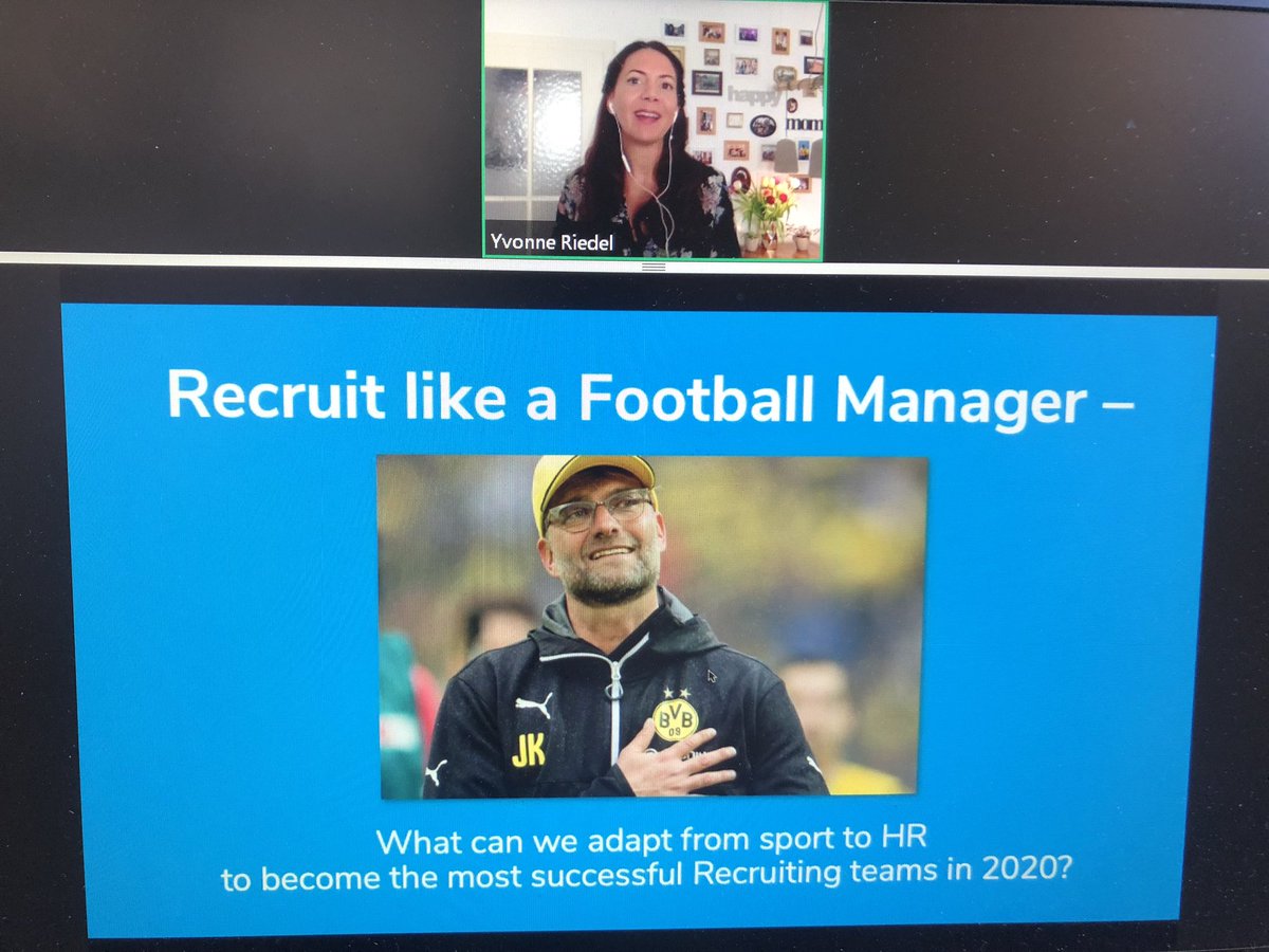 lpkoller's tweet photo. Fußball-Analogien FTW ⚽️@YvonneRiedel macht den Anfang der Webinar-Reihe #recruitingconnect #recruiting https://t.co/5f3KZx0Sr9